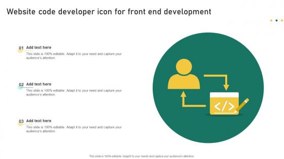 Website Code Developer Icon For Front End Development