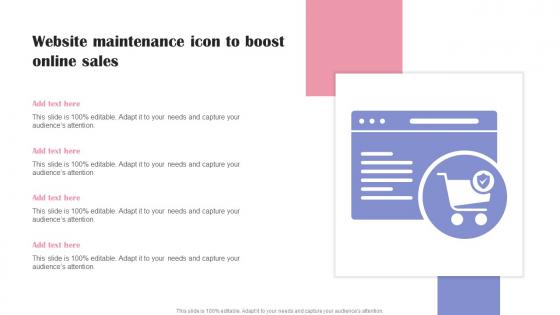 Website Maintenance Icon To Boost Online Sales