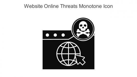 Website Online Threats Monotone Icon In Powerpoint Pptx Png And Editable Eps Format