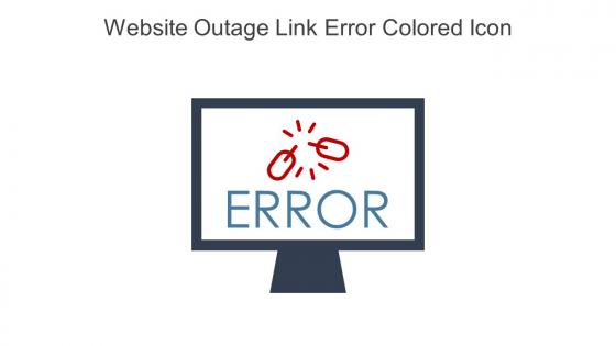 Website Outage Link Error Colored Icon In Powerpoint Pptx Png And Editable Eps Format