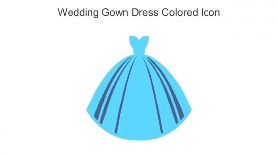 Wedding Gown Dress Colored Icon In Powerpoint Pptx Png And Editable Eps Format