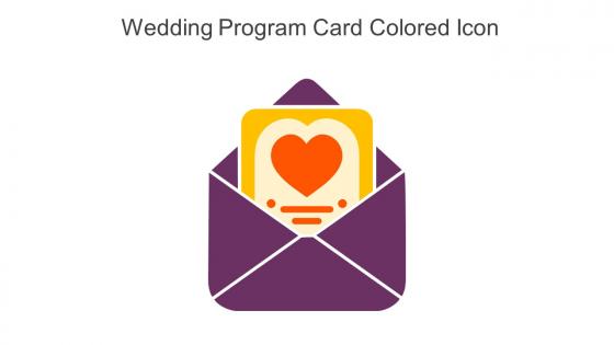 Wedding Program Card Colored Icon In Powerpoint Pptx Png And Editable Eps Format