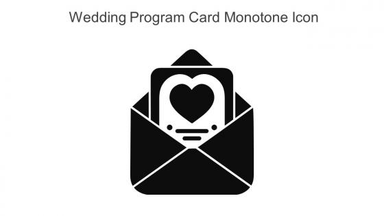Wedding Program Card Monotone Icon In Powerpoint Pptx Png And Editable Eps Format