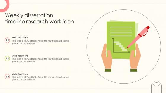 Weekly Dissertation Timeline Research Work Icon