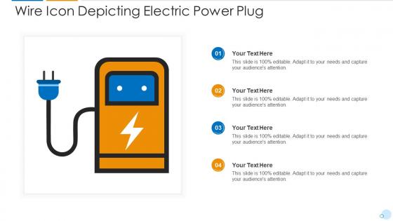 Wire icon depicting electric power plug