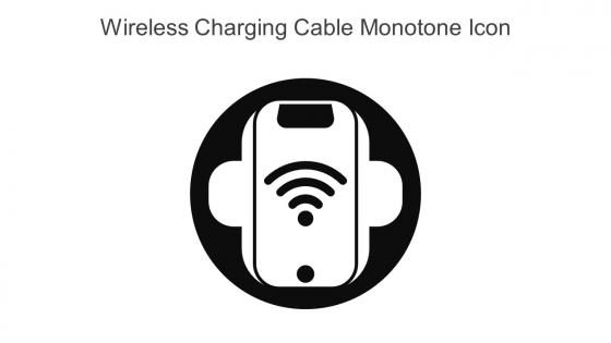 Wireless Charging Cable Monotone Icon In Powerpoint Pptx Png And Editable Eps Format