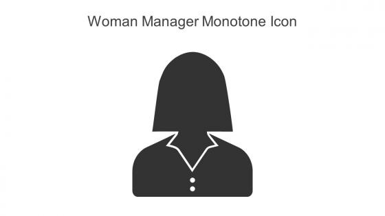 Woman Manager Monotone Icon In Powerpoint Pptx Png And Editable Eps Format
