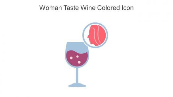 Woman Taste Wine Colored Icon In Powerpoint Pptx Png And Editable Eps Format