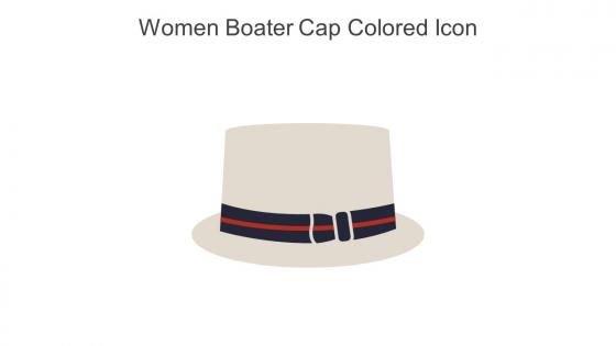 Women Boater Cap Colored Icon In Powerpoint Pptx Png And Editable Eps Format