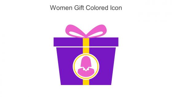 Women Gift Colored Icon In Powerpoint Pptx Png And Editable Eps Format