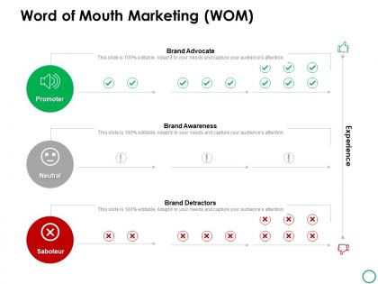 Word of mouth marketing wom promoter ppt powerpoint presentation icon show