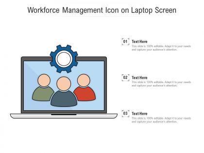 Workforce management icon on laptop screen