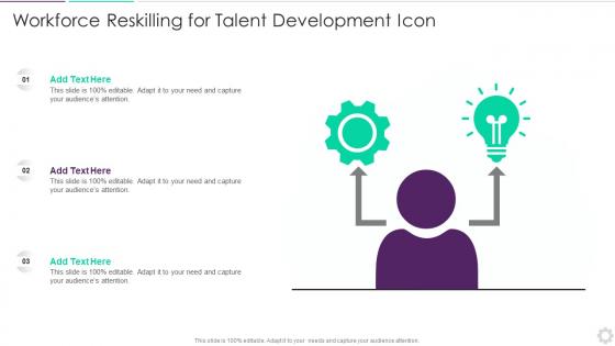 Workforce Reskilling For Talent Development Icon