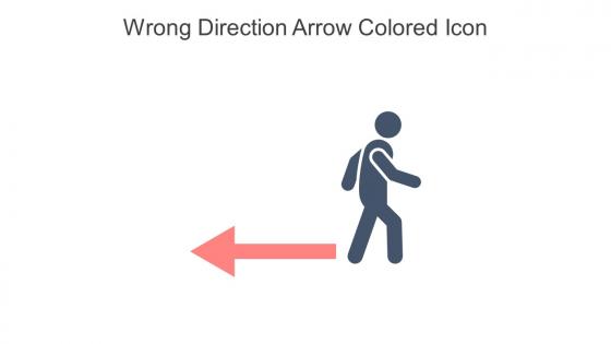 Wrong Direction Arrow Colored Icon In Powerpoint Pptx Png And Editable Eps Format