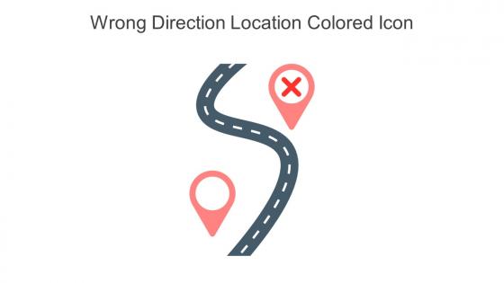 Wrong Direction Location Colored Icon In Powerpoint Pptx Png And Editable Eps Format
