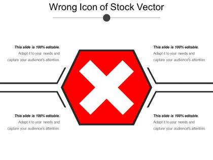 Wrong icon of stock vector