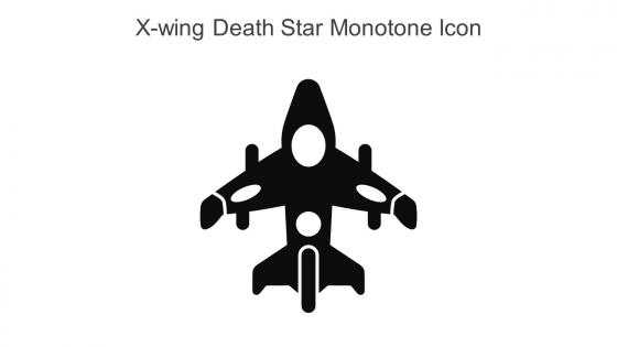 X Wing Death Star Monotone Icon In Powerpoint Pptx Png And Editable Eps Format