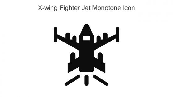 X Wing Fighter Jet Monotone Icon In Powerpoint Pptx Png And Editable Eps Format