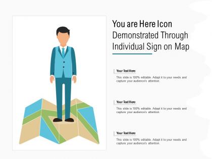 You are here icon demonstrated through individual sign on map