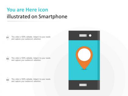 You are here icon illustrated on smartphone