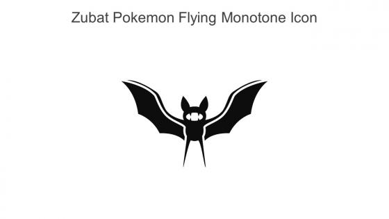 Zubat Pokemon Flying Monotone Icon In Powerpoint Pptx Png And Editable Eps Format