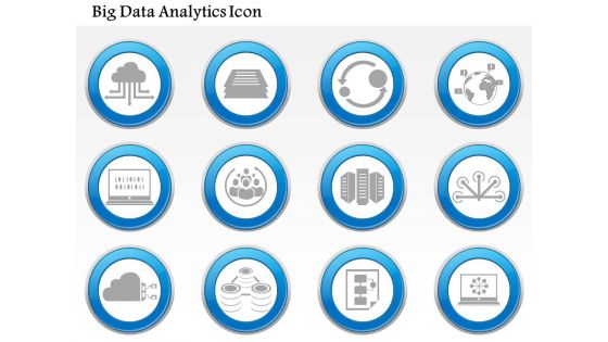 0115 big data analytics cloud networking storage servers computing icon set ppt slide