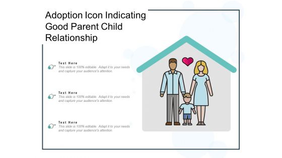 Adoption icon indicating good parent child relationship