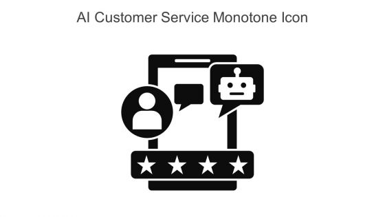 AI Customer Service Monotone Icon In Powerpoint Pptx Png And Editable Eps Format