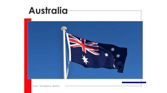 Australia Continent Map Icon National Flag Survey