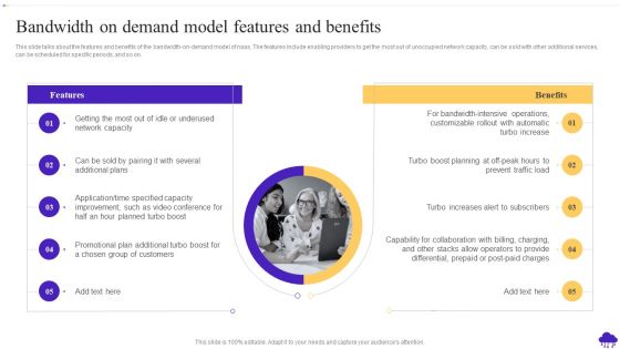 Bandwidth On Demand Model Features And Benefits NaaS Ppt Powerpoint Presentation Outline Icons