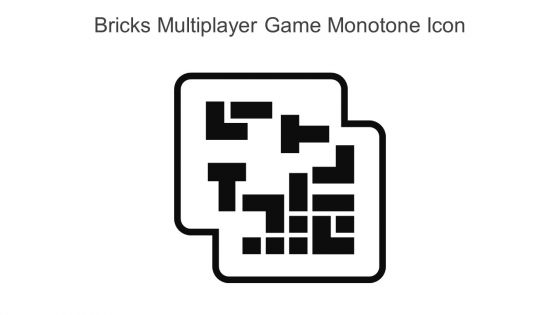 Bricks Multiplayer Game Monotone Icon In Powerpoint Pptx Png And Editable Eps Format