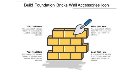 Build foundation bricks wall accessories icon