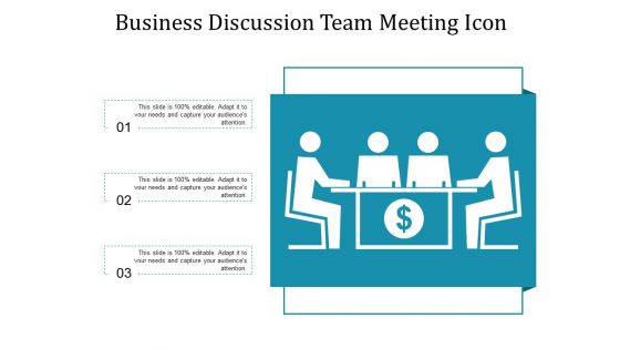 Business discussion team meeting icon