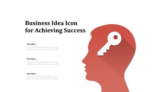 Business idea icon for achieving success