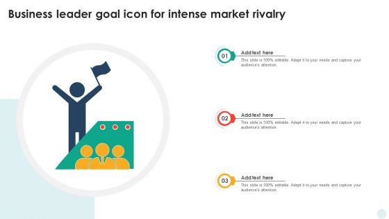 Business Leader Goal Icon For Intense Market Rivalry