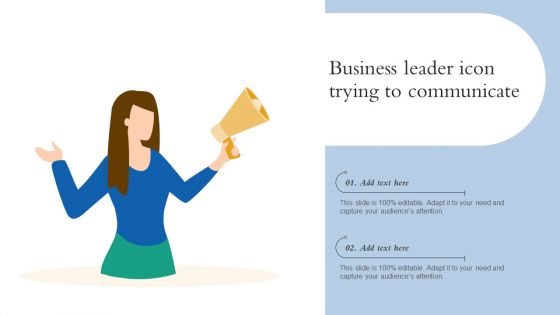 Business Leader Icon Trying To Communicate