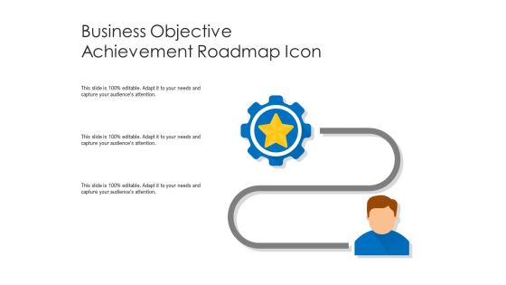 Business objective achievement roadmap icon