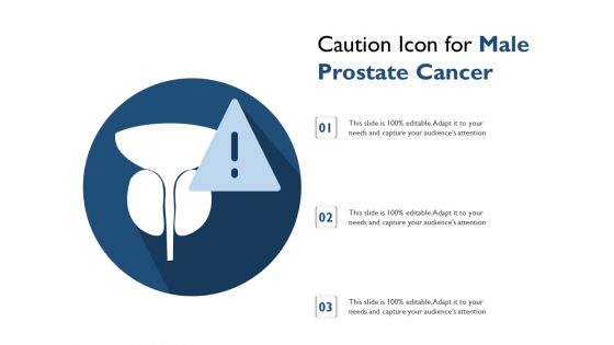 Caution icon for male prostate cancer