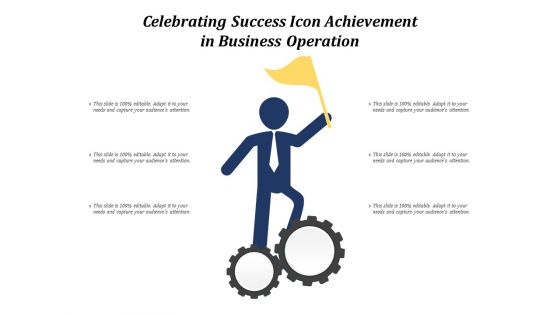 Celebrating success icon achievement in business operation