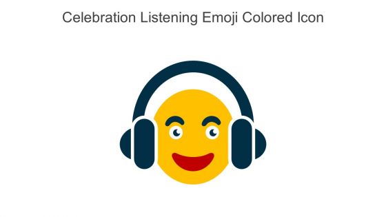 Celebration Listening Emoji Colored Icon In Powerpoint Pptx Png And Editable Eps Format