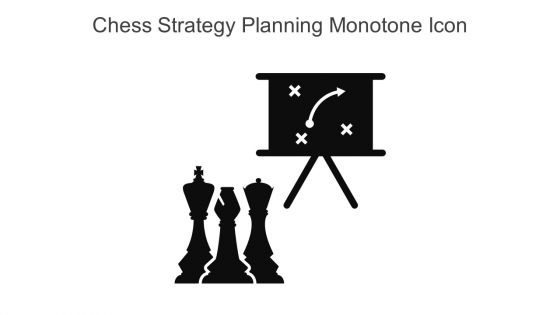 Chess Strategy Planning Monotone Icon In Powerpoint Pptx Png And Editable Eps Format