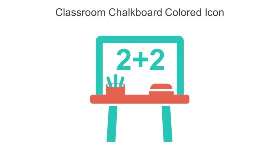 Classroom Chalkboard Colored Icon In Powerpoint Pptx Png And Editable Eps Format