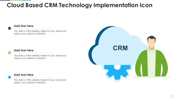 Cloud based crm technology implementation icon