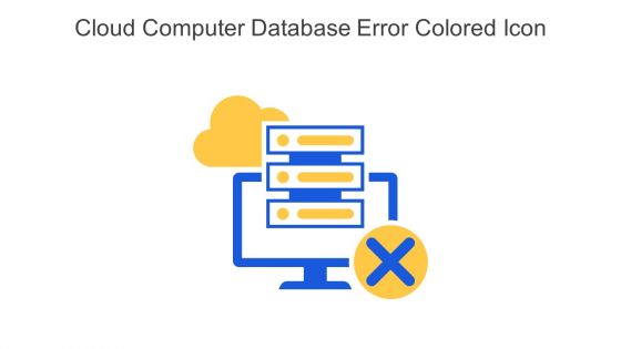 Cloud Computer Database Error Colored Icon In Powerpoint Pptx Png And Editable Eps Format