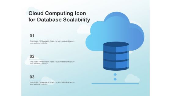 Cloud computing icon for database scalability