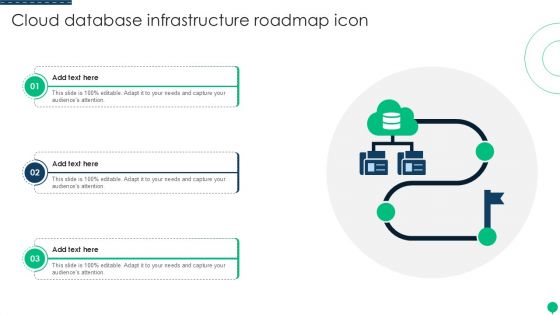 Cloud Database Infrastructure Roadmap Icon Ppt PowerPoint