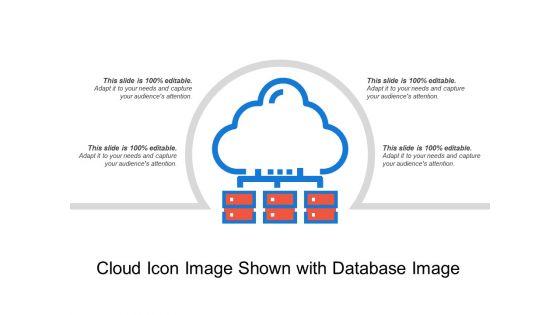 Cloud icon image shown with database image