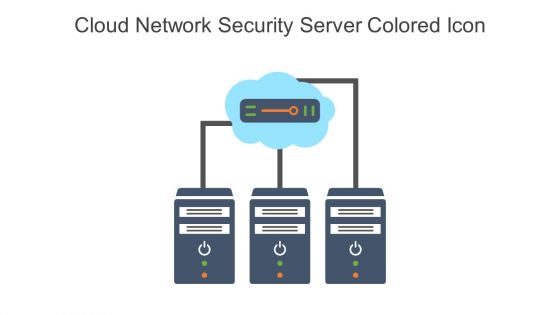 Cloud Network Security Server Colored Icon In Powerpoint Pptx Png And Editable Eps Format