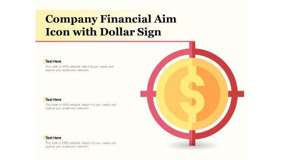 Company financial aim icon with dollar sign