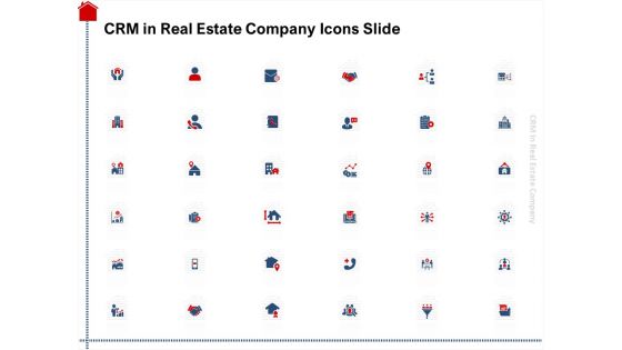 Crm in real estate company icons slide ppt powerpoint presentation slides graphics